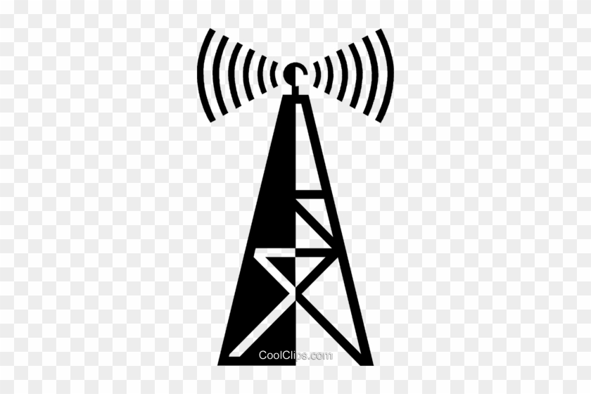 Communication Tower Royalty Free Vector Clip Art Illustration - Vector Graphics #1617649