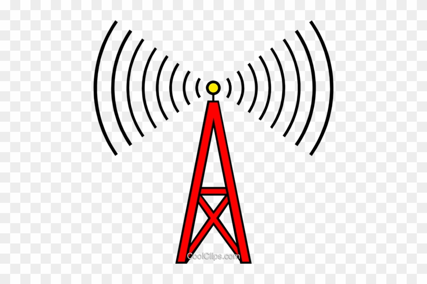 Communications Tower Royalty Free Vector Clip Art Illustration - Ham Radio Tower #1617656