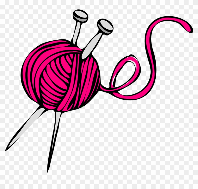 Pink Knit Yarn - Cartoon Image Of Yarn #1617720