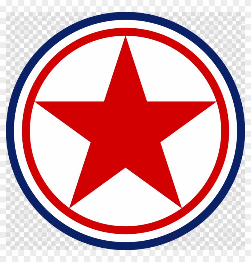 Star With A Circle Around Clipart Circle Clip Art - North Korea Air Force Logo #1617964