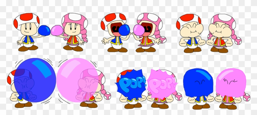 1024 X 444 0 - Toad And Toadette Bubblegum #1618027