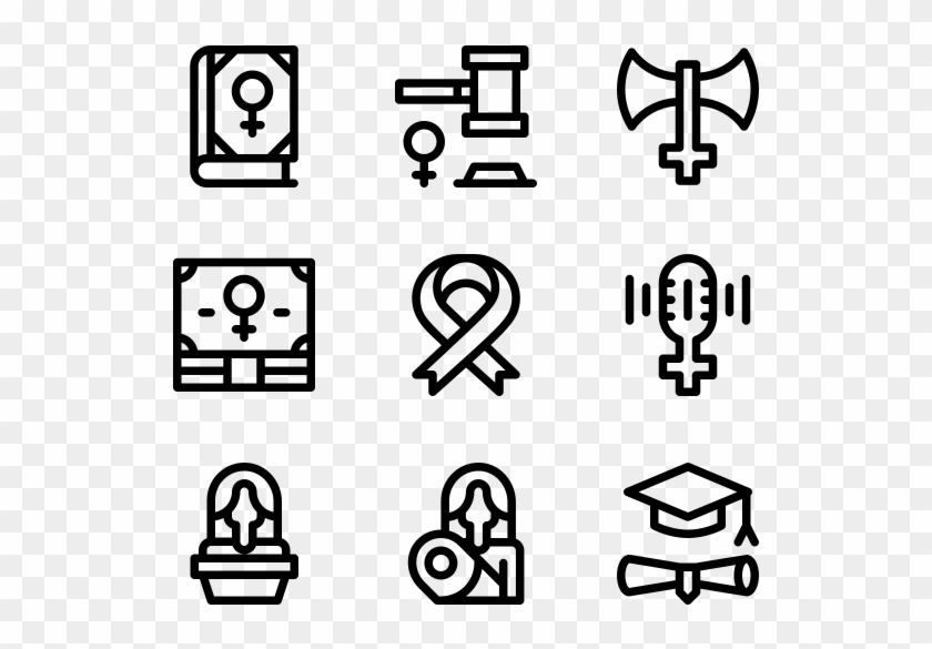 Feminism - Graphic Design Vector Icons #1618079