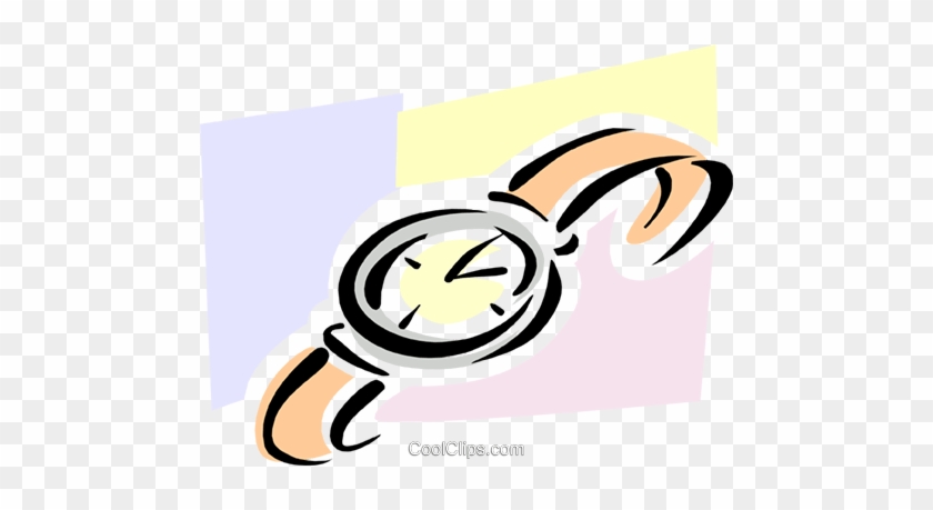 Wrist Watch Royalty Free Vector Clip Art Illustration - Relogio De Pulso Vetor #1618099