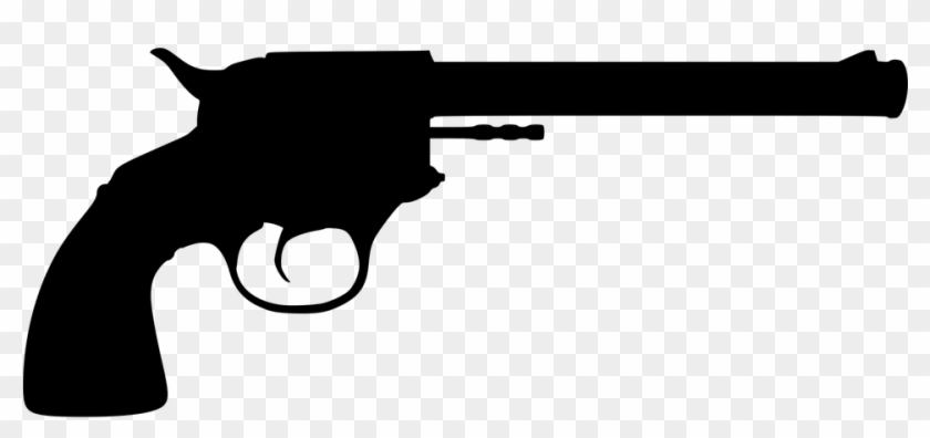 Gun Clipart Silhouette - Revolver Silhouette Png #1618224