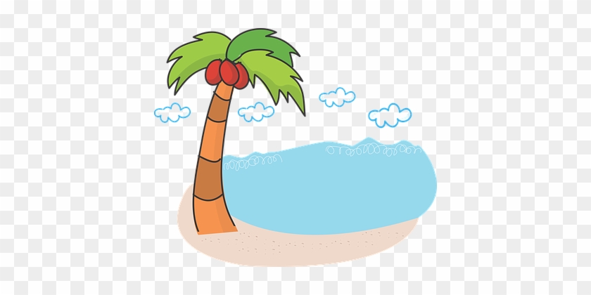 Palm Tree, Beach, Sea, Scenery - Coconut Tree Beach .png #1618298