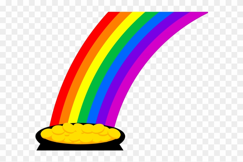 Rainbow Clipart Gold - Rainbow Pot Of Gold Svg #1618373