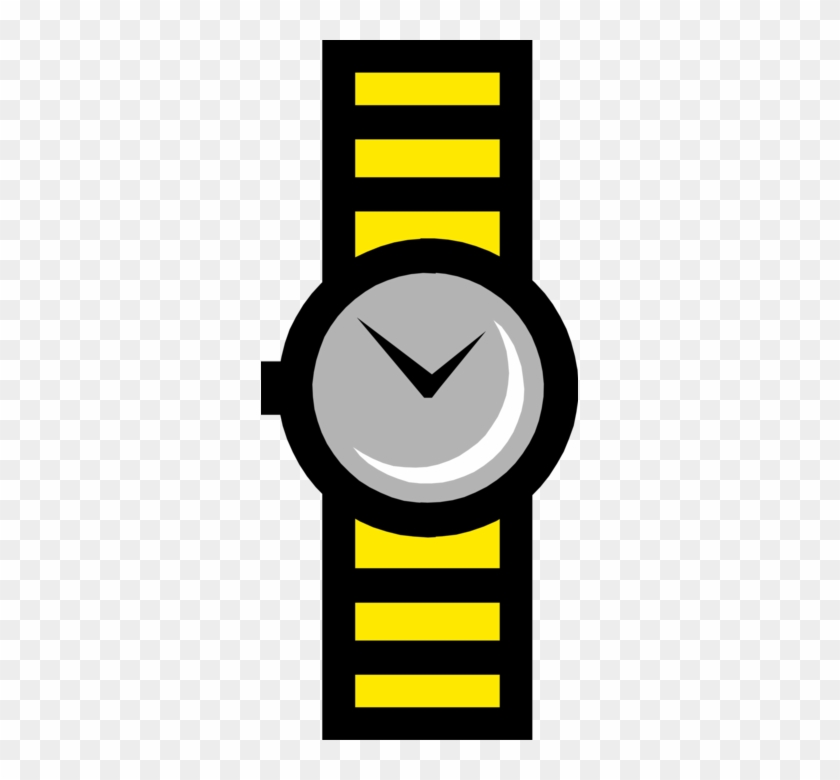 Vector Illustration Of Men's Wristwatch Timepiece Keeps - Vector Illustration Of Men's Wristwatch Timepiece Keeps #1618374