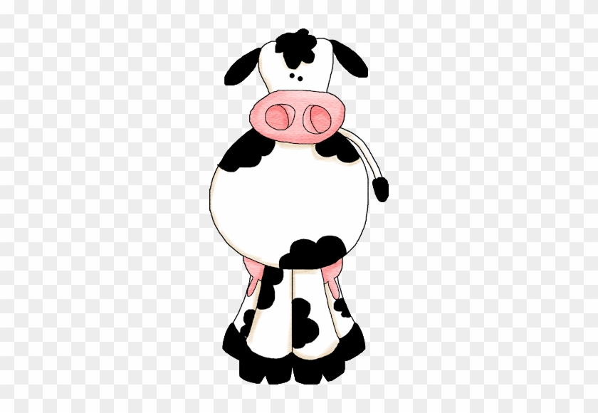 Cute Cow Classic Round Sticker - Tallest To Shortest Animals #1618388