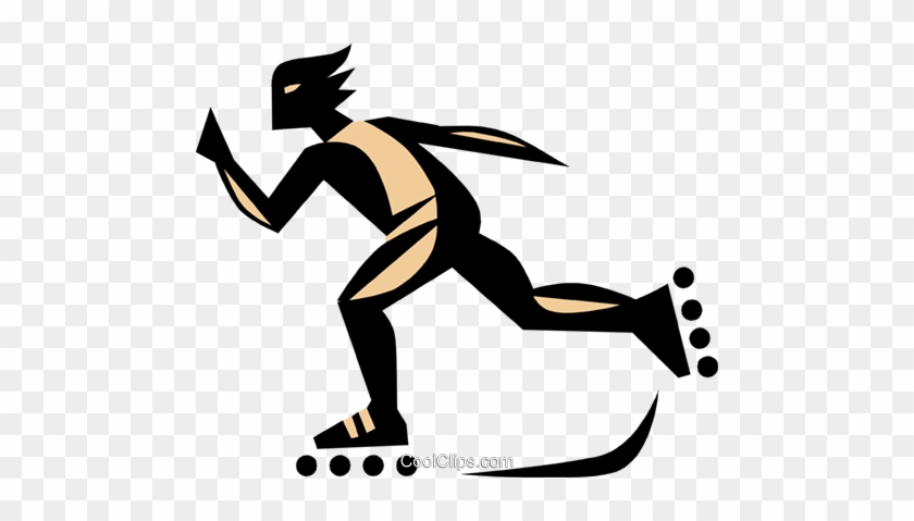 Roller-skater Royalty Free Vector Clip Art Illustration - Clip Art #1618404