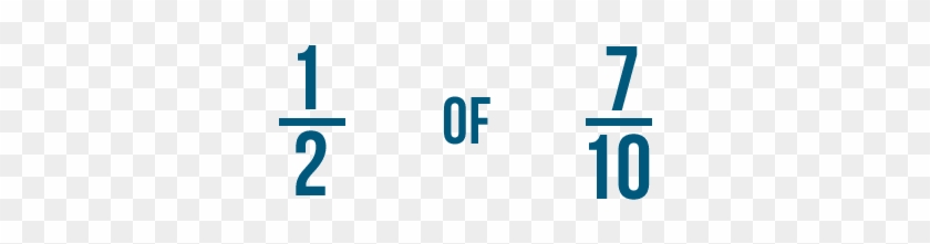 Let's Multiply To Find 1/2 Of 7/10 - 1 2 Fraction Png #1618413