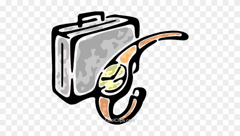 Suitcase And A Wristwatch Royalty Free Vector Clip - Suitcase And A Wristwatch Royalty Free Vector Clip #1618471