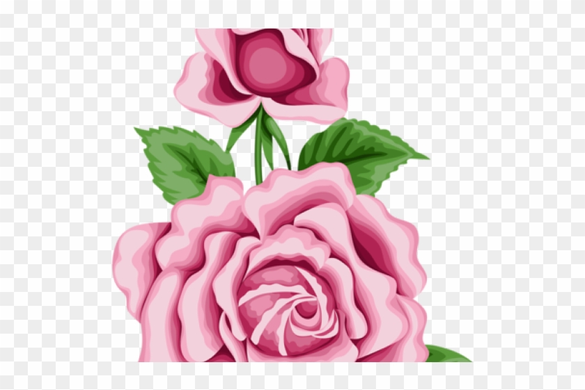 Vintage Flower Clipart Flower Painting - Rose Flower Border Png #1618530