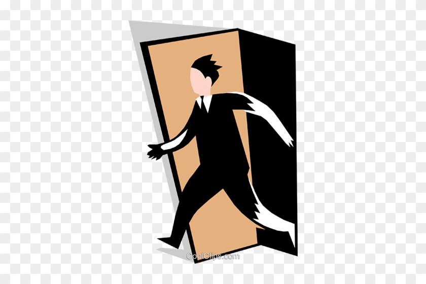 Doorway Clipart Man - Through A Door Clipart #1618591