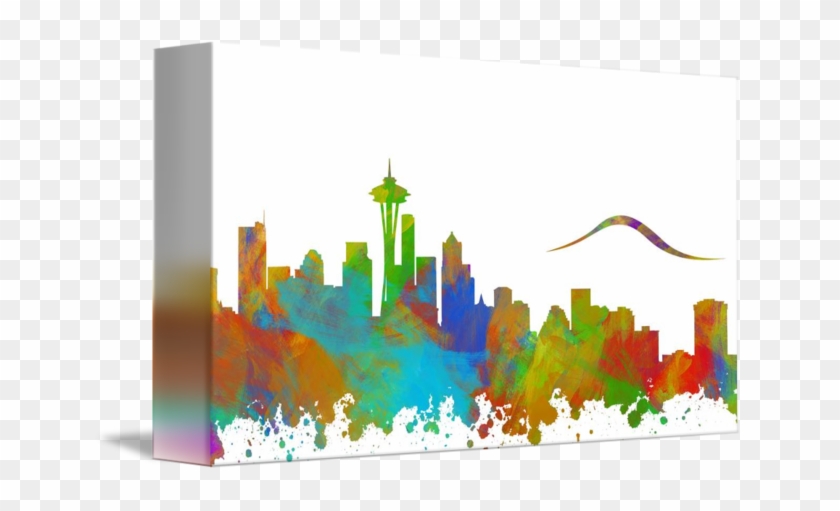 Seattle Skyline Silhouette Ii By Ricky Barnard - Seattle Skyline Silhouette #1618755
