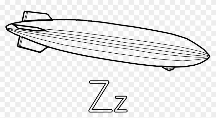 Iceberg Clip Art - Zeppelin Clipart Black And White #1618852