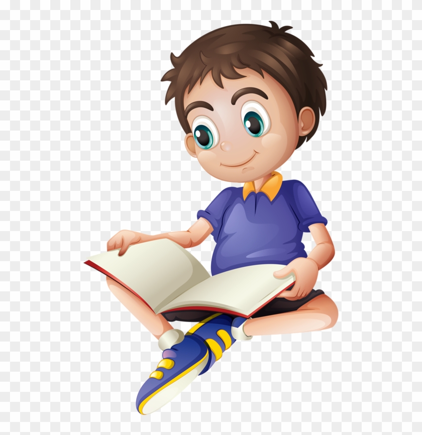 Get Dressed For School Clipart - Reading Kid Animated #1619057