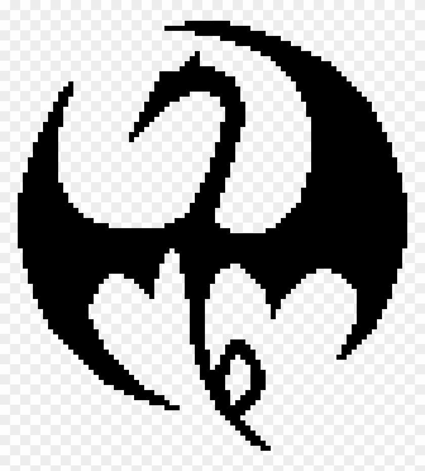 Iron Fist - Iron Fist Logo Pixel Art #1619213