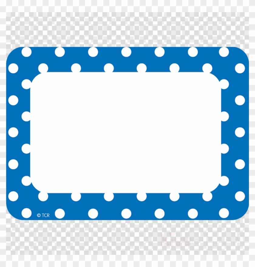 Teacher Created Resources Tcr5538 Black Polka Dots - Blue Polka Dot Name Tags #1619216