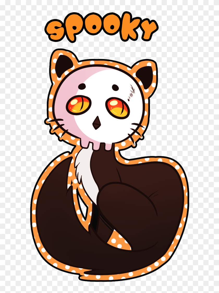 Spooky Kitty Sticker By Camillaclementine - Cartoon #1619400