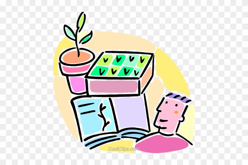 Studying The Growth Of Plants Royalty Free Vector Clip - Studying The Growth Of Plants Royalty Free Vector Clip #1619518