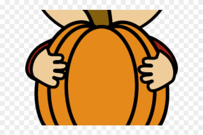 Autumn Clipart Child - Cartoon Girl With Pumpkin #1619652