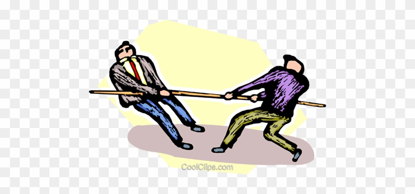 Businessmen Doing A Tug O War Royalty Free Vector Clip - Illustration #1619709