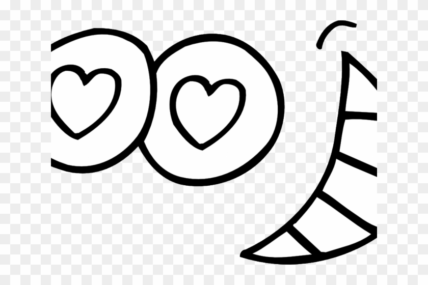 Coloring Pages Clipart Eye - Heart Eyes Clip Art #1619871