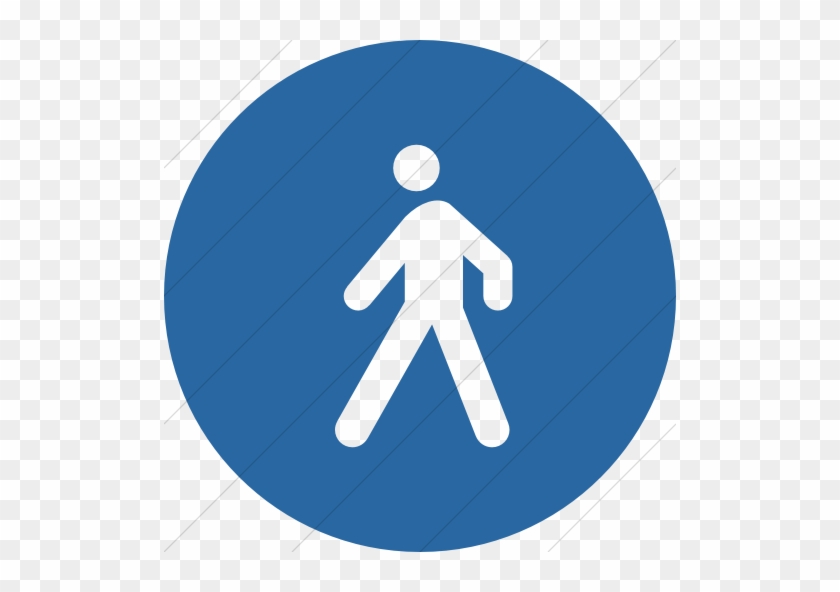 Iconathon Walking Path Icon Simple Blue - Lightbulb In A Circle #1620251