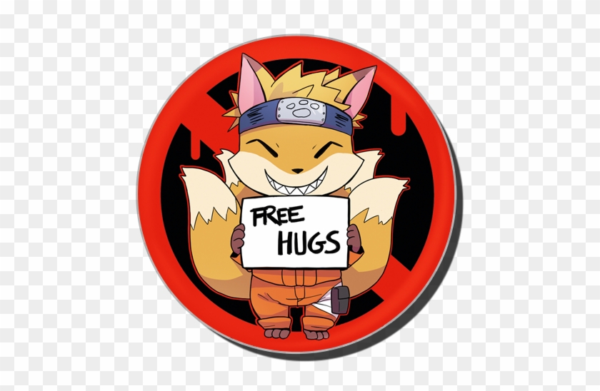 Gros Badge No Free Hugs - Cartoon #1620300