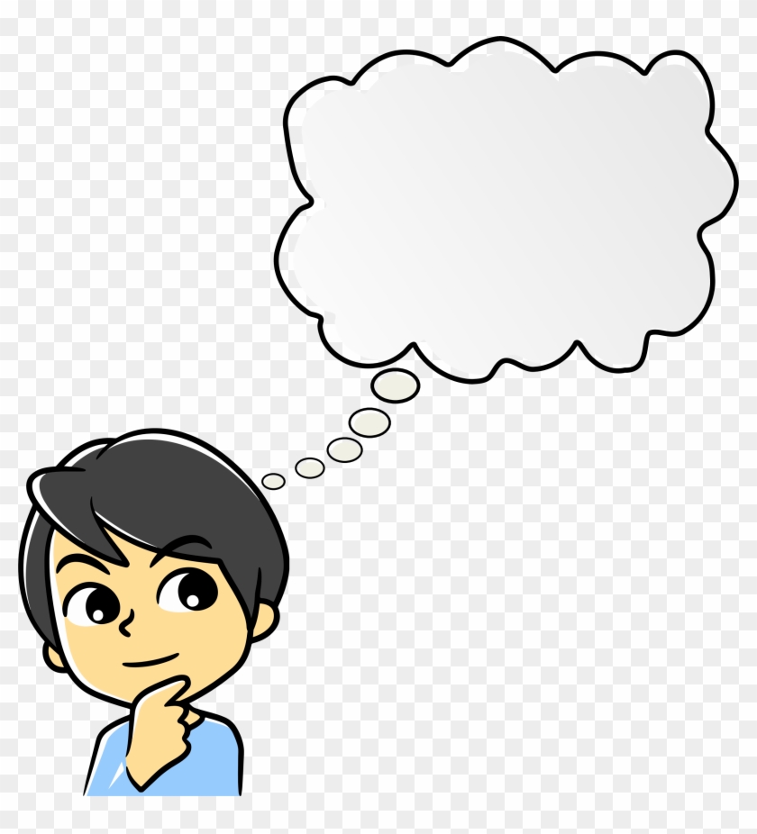 person with thinking bubble clipart