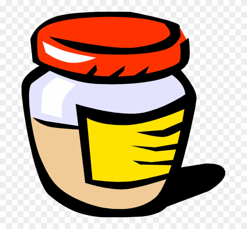 Vector Illustration Of Mustard Condiment Jar - Islamic Achievements Clip Art #1620852