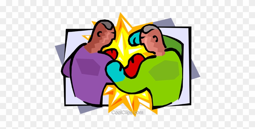 Men Boxing Royalty Free Vector Clip Art Illustration - Men Boxing Royalty Free Vector Clip Art Illustration #1620964