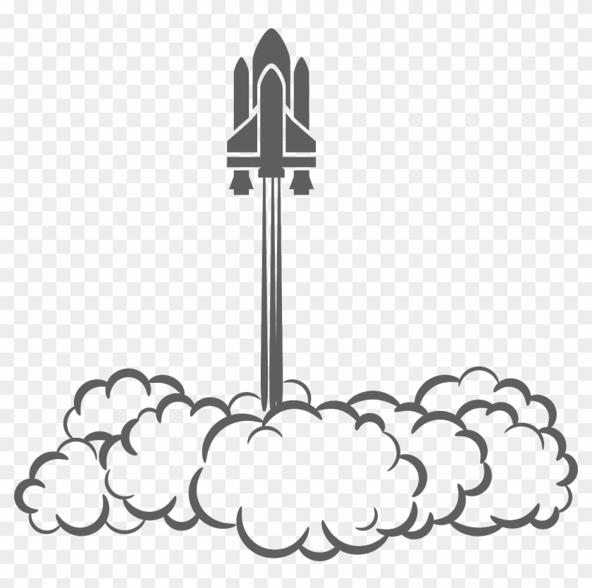 Space Shuttle Lift-off - Rocket Launch Clip Art #1620990