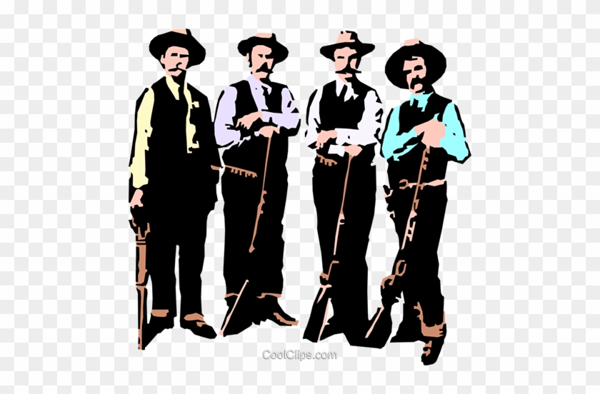Old West Gun Fighters Royalty Free Vector Clip Art - Butler Family Karnes County #1620999