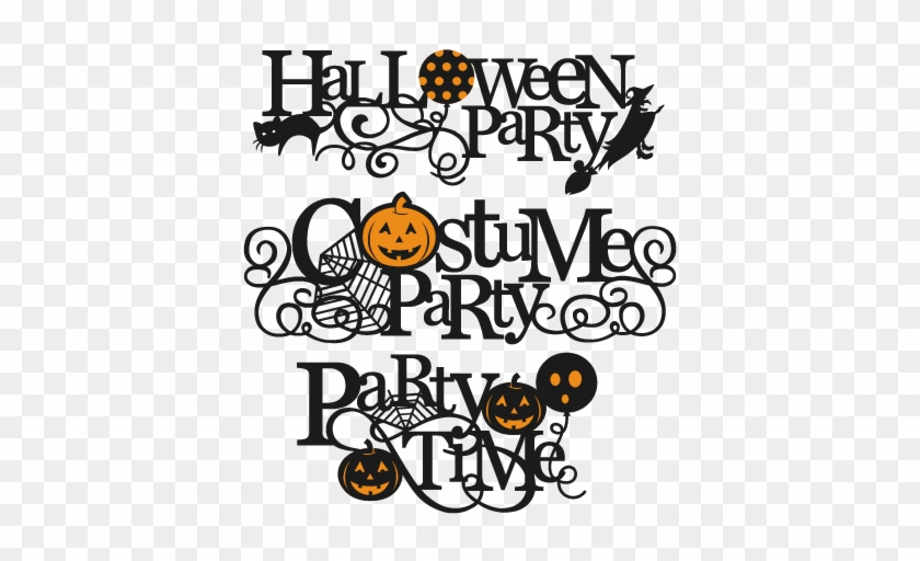 Halloween Party Titles Svg Scrapbook Title Svg Cutting - Pure Romance Halloween Logo #1621027