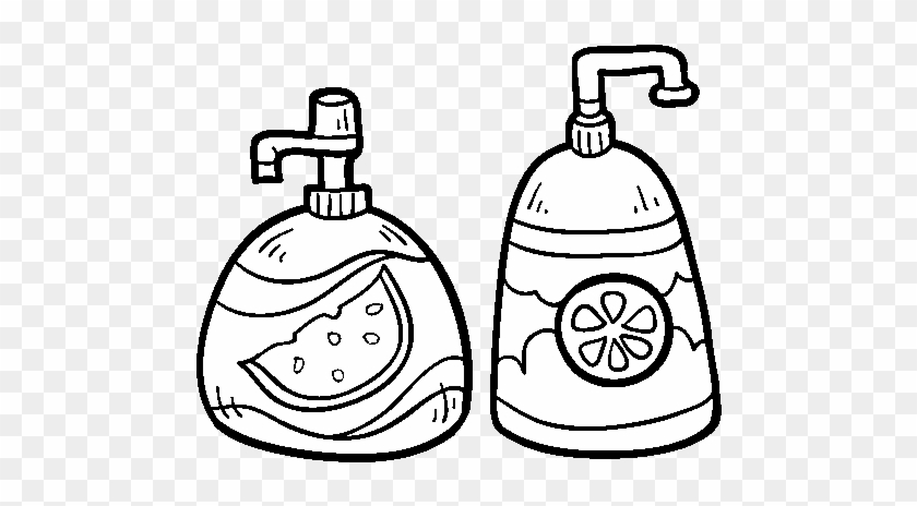 Hand Soaps Coloring Page - Sapone Da Colorare #1621373