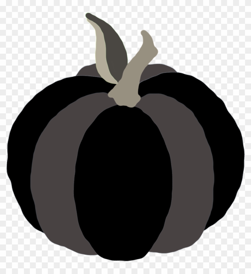 Free Halloween Autumn Fall Thanksgiving Clip Art - Black Pumpkin Clip Art #1621410