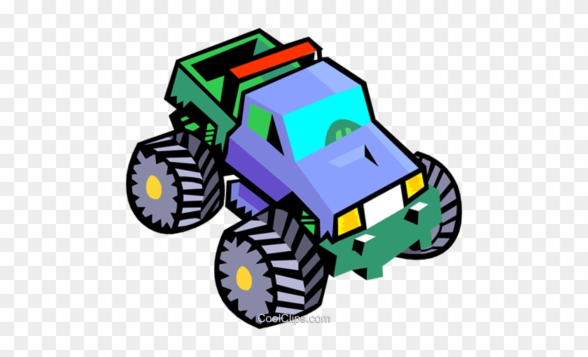 Big Wheel Vehicle Royalty Free Vector Clip Art Illustration - Toys For Kids #1621432