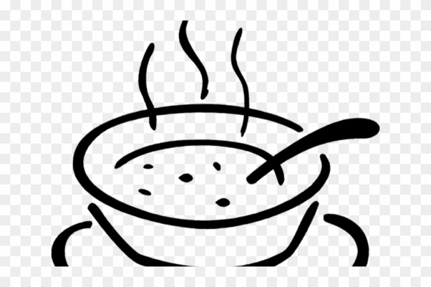 Soup Clipart Soup Cauldron - Transparent Soup Clipart Black And White #1621472