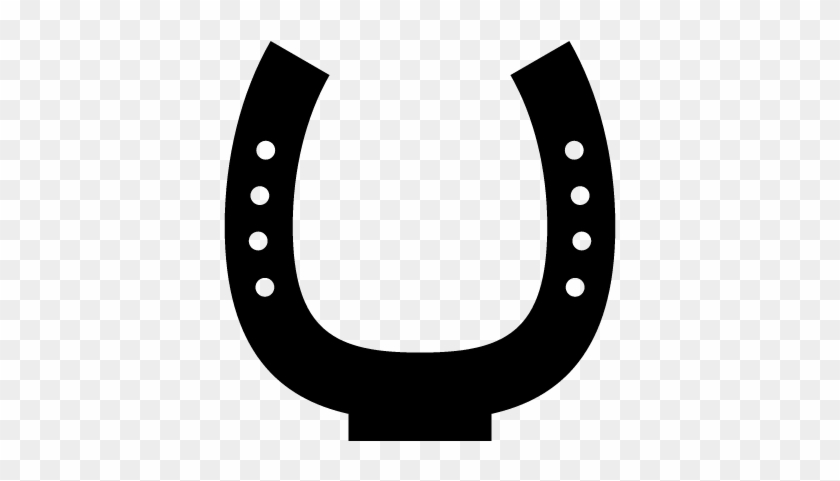 Horseshoe Black Shape With Some Small Holes Vector - Horse Shoe Cut Out #1621617
