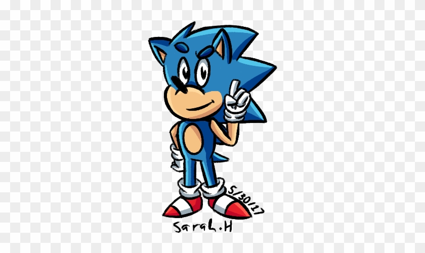 Drew This Cute Little Classic Sonic After I Watched - Cartoon #1621626