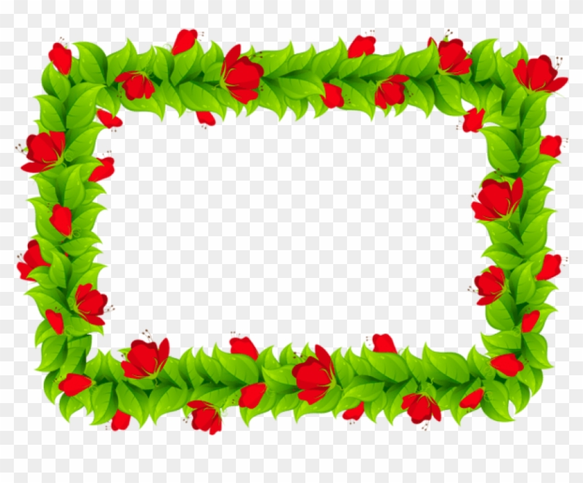 Download Border Clipart Png Transparent Background - Flower Border Frame Png #1621699