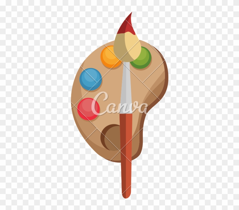Paint Brush And Pallette - Cake #1621820