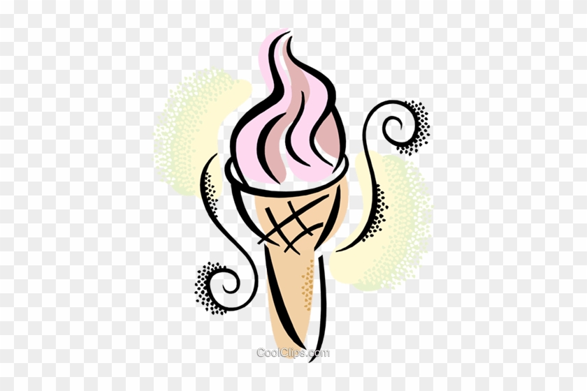 Ice Cream Cone Royalty Free Vector Clip Art Illustration - Ice Cream Cone Royalty Free Vector Clip Art Illustration #1621920