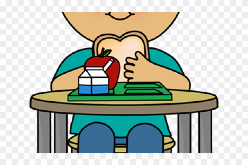 Lunch Box Clipart Lunch Room - Cartoon Boy Eating Lunch #1621941
