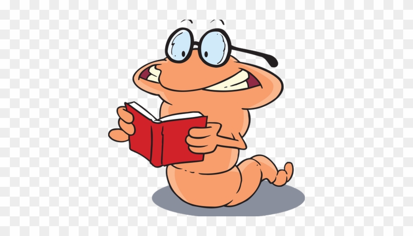 Jack Sills, Jr - Worm Cartoon Reading A Book #1622077