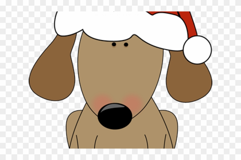 Santa Clipart Dog - Christmas Clip Art Dog #1622106