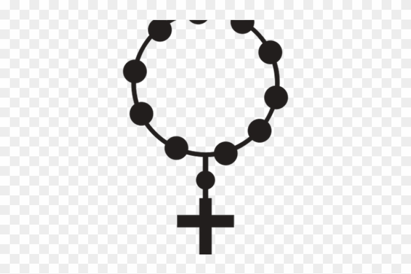 Islam Clipart Beautiful Rosary - Rosary Black And White Clipart #1622368