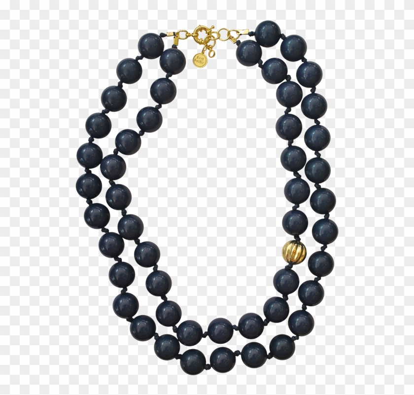 Sibley Color Options Strand Necklaces Navy Blue - Costume Jewellery Pearl And Diamond Neck #1622379