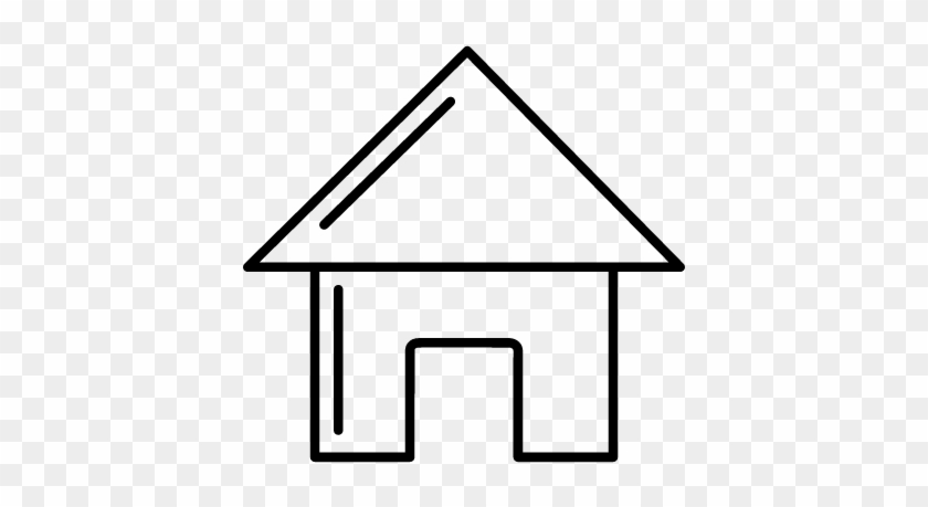 House Building Outline Vector - White Home Icon Png Outline #1622754